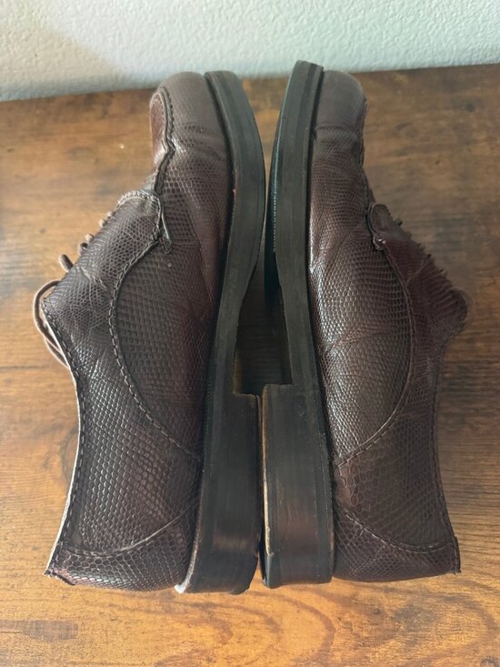 Susan Bennis Warren Edwards Lizard Split Toe Derby Shoes Italy UK 7.5 US 8.5 main image 8
